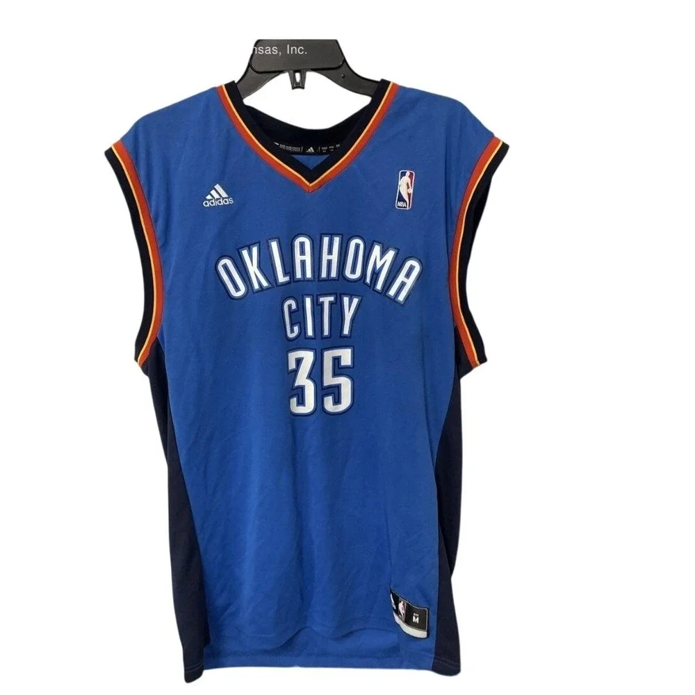 Adidas Oklahoma City Thunder Kevin Durant 35 NBA Jersey Mens Medium Blue
